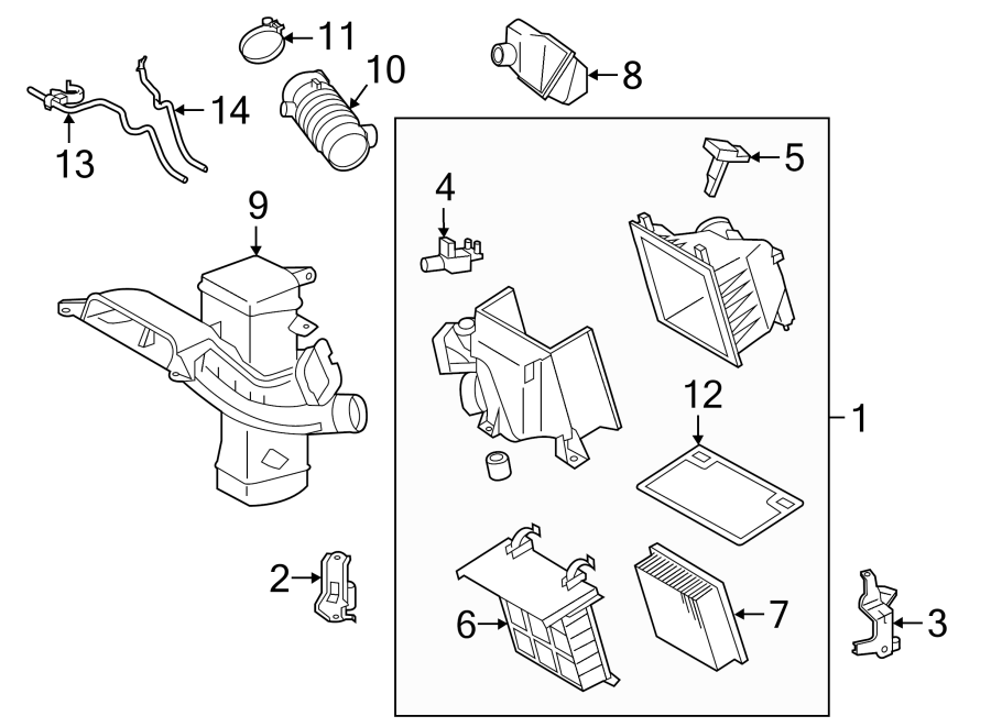 Diagram ENGINE / TRANSAXLE. AIR INTAKE. for your Toyota