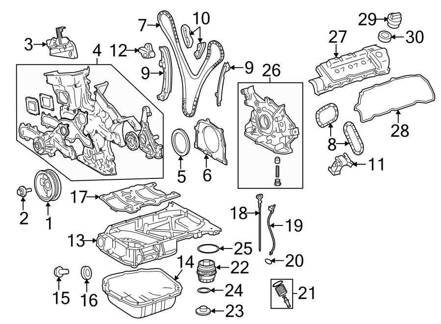 Diagram ENGINE / TRANSAXLE. ENGINE PARTS. for your 2008 Toyota FJ Cruiser   