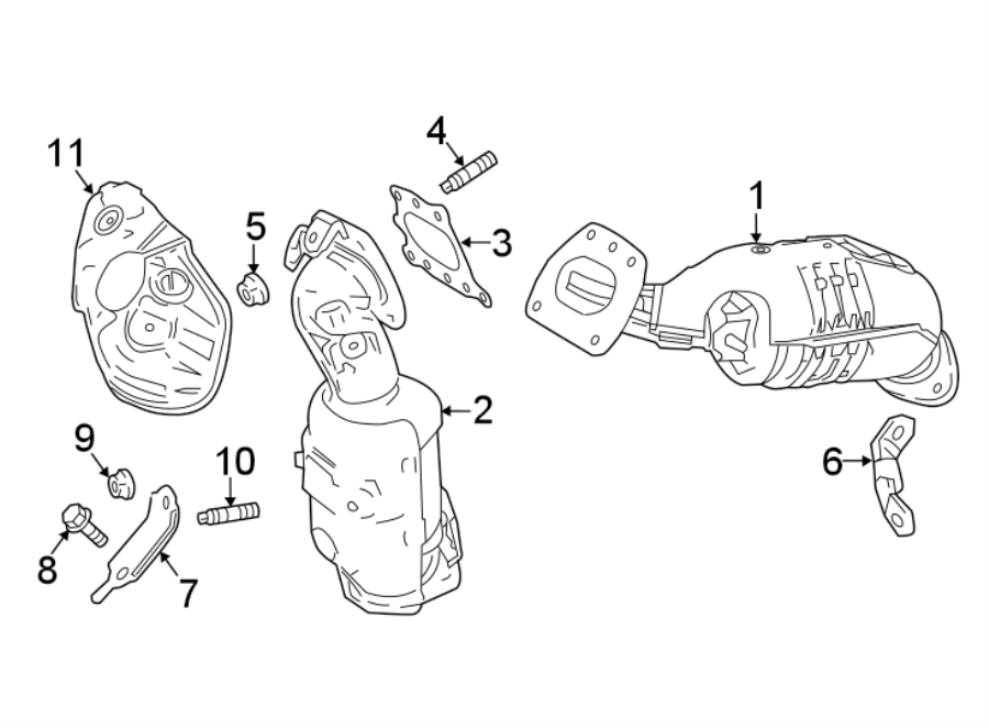 Diagram EXHAUST SYSTEM. MANIFOLD. for your 2012 Toyota Tundra   