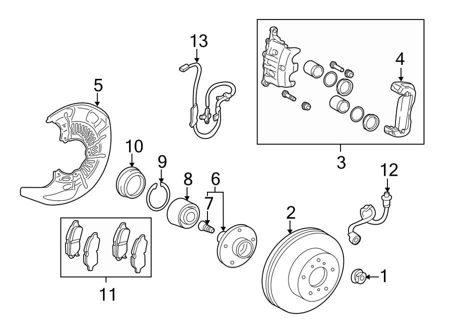 Diagram FRONT SUSPENSION. BRAKE COMPONENTS. for your 2024 Toyota Camry  TRD Sedan 