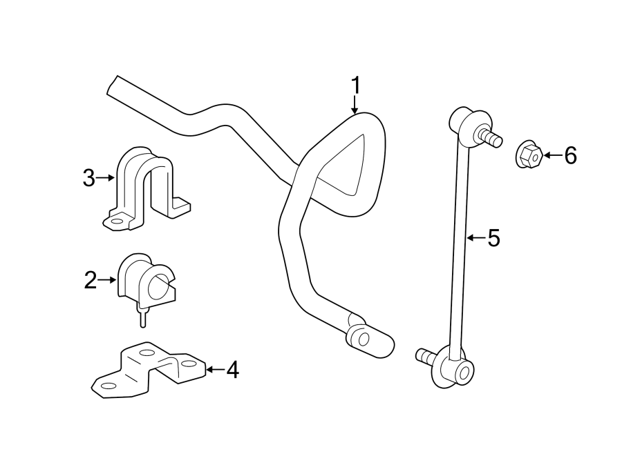 Diagram FRONT SUSPENSION. STABILIZER BAR & COMPONENTS. for your 2004 Toyota Sienna  CE Mini Passenger Van 