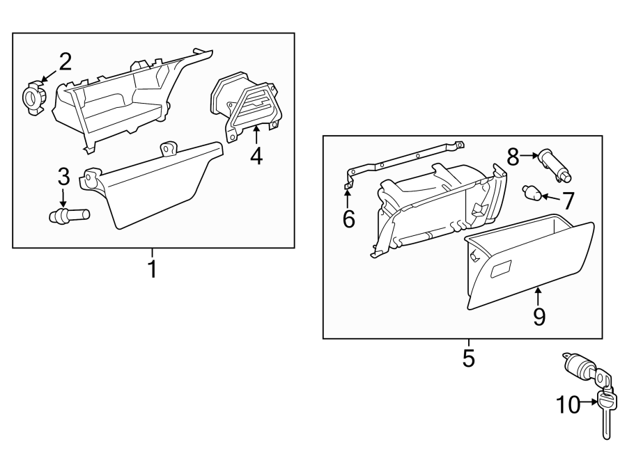 Diagram INSTRUMENT PANEL. GLOVE BOX. for your 2012 Toyota Tacoma 4.0L V6 A/T RWD Base Standard Cab Pickup Fleetside 