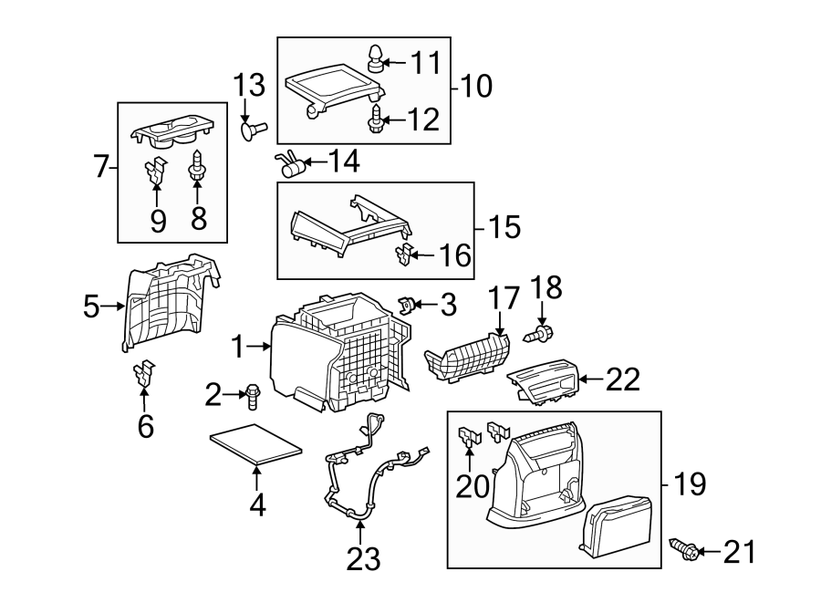 Diagram CENTER CONSOLE. for your Toyota Corolla  