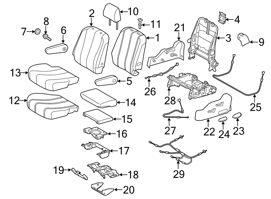 Diagram SEATS & TRACKS. SECOND ROW SEATS. for your 2016 Toyota Sienna 3.5L V6 A/T FWD Limited Mini Passenger Van 