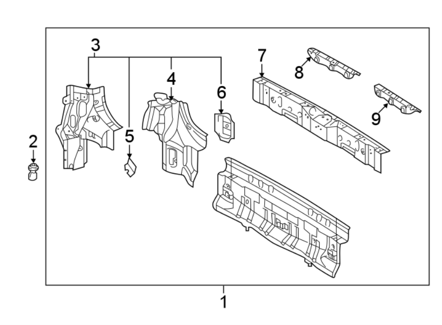 Diagram REAR BODY & FLOOR. for your 2017 Toyota Sienna 3.5L V6 A/T AWD Limited Mini Passenger Van 