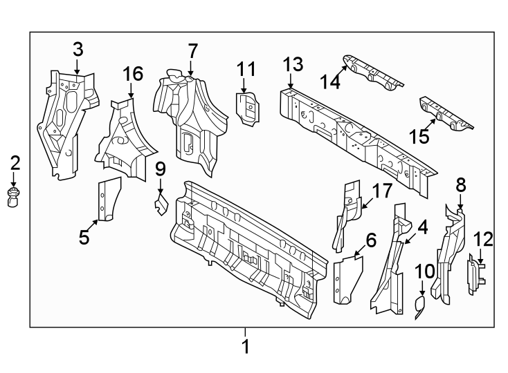 Diagram REAR BODY & FLOOR. for your 2021 Toyota Sequoia   