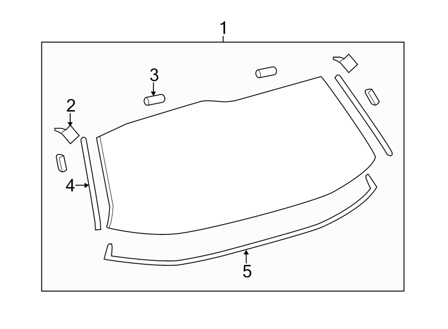 Diagram LIFT GATE. GLASS. for your 2017 Toyota Sienna 3.5L V6 A/T FWD Limited Mini Passenger Van 