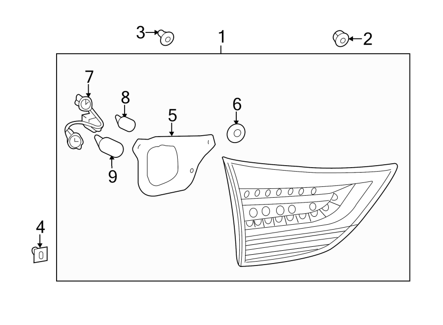 Diagram REAR LAMPS. BACKUP LAMPS. for your Toyota