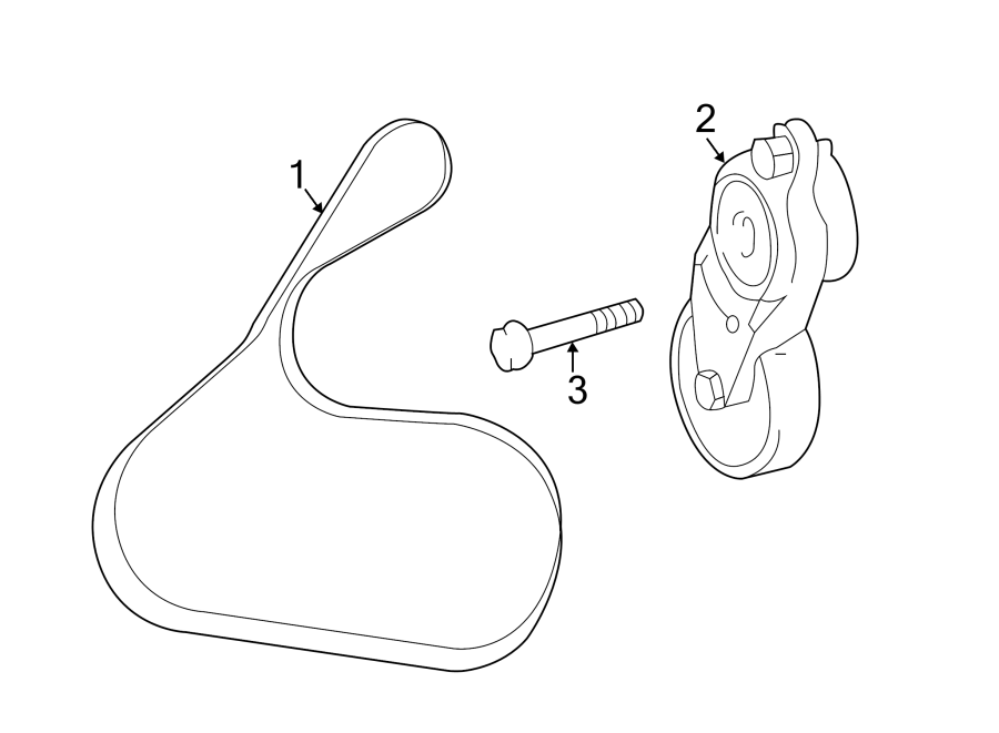 Diagram BELTS & PULLEYS. for your 2020 Toyota Prius   