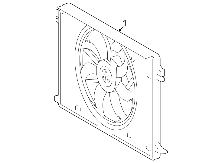 Diagram Cooling fan. for your 2022 Toyota Sienna 2.5L FULL HYBRID EV-GAS (FHEV) CVT FWD XSE Mini Passenger Van 