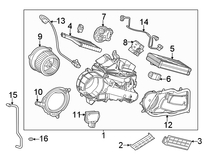 Diagram Air conditioner & heater. Rear heater. for your 2008 Toyota Camry   