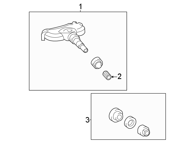 Diagram Tire pressure monitor components. for your 2015 Toyota Avalon   