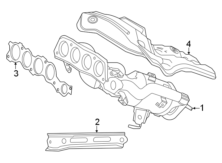 Diagram Exhaust system. Manifold. for your 2022 Toyota 4Runner   