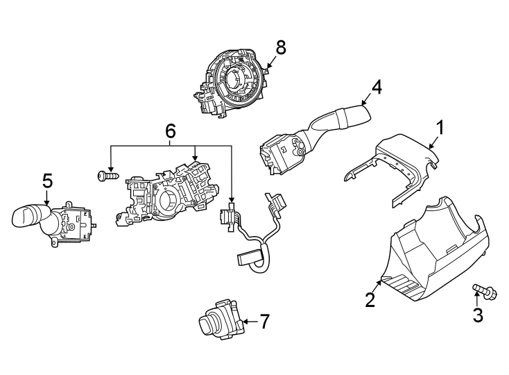 Diagram Steering column. Shroud. Switches & levers. for your 1997 Toyota 4Runner   