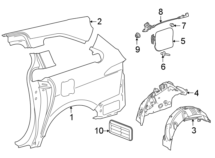 Diagram Side panel & components. for your Toyota Sienna  