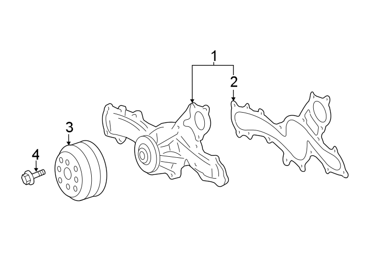 Diagram WATER PUMP. for your 2012 Toyota Tacoma  Base Standard Cab Pickup Fleetside 