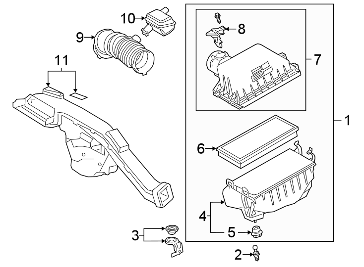 Diagram Engine / transaxle. Air intake. for your 1984 Toyota Corolla   