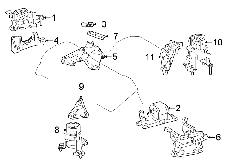 Diagram Engine / transaxle. Engine & TRANS mounting. for your 2005 Toyota Solara  SE CONVERTIBLE 