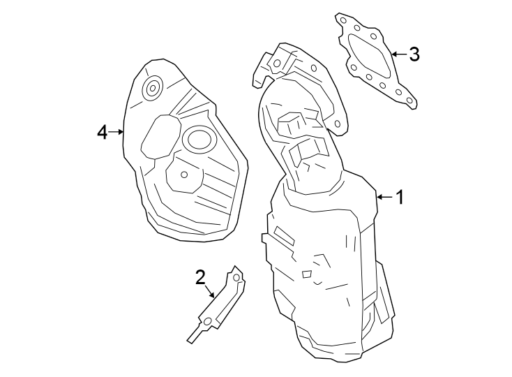 Diagram EXHAUST SYSTEM. MANIFOLD. for your 2008 Toyota Land Cruiser   