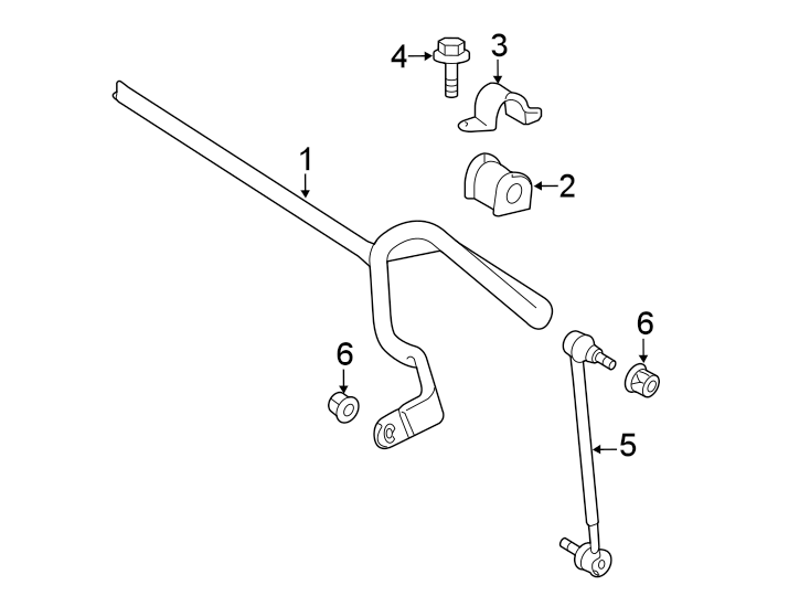 Diagram FRONT SUSPENSION. STABILIZER BAR & COMPONENTS. for your 2021 Toyota RAV4   