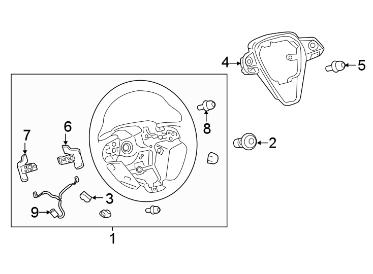 Diagram STEERING WHEEL & TRIM. for your 2014 Toyota Sequoia  SR5 Sport Utility 