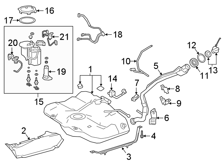 Diagram FUEL SYSTEM COMPONENTS. for your Toyota