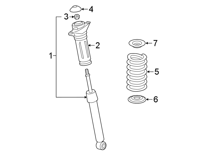 Diagram REAR SUSPENSION. STRUTS & COMPONENTS. for your 2018 Toyota Prius Prime   