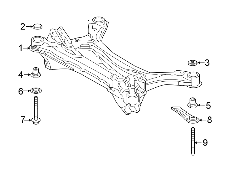 Diagram REAR SUSPENSION. SUSPENSION MOUNTING. for your 2009 Toyota RAV4   