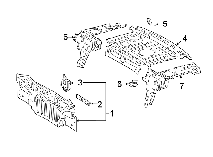 Diagram REAR BODY & FLOOR. for your 2011 Toyota Highlander   