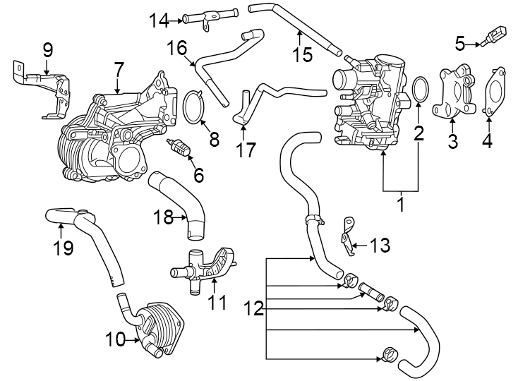 Diagram Hoses & lines. for your 2024 Toyota RAV4   