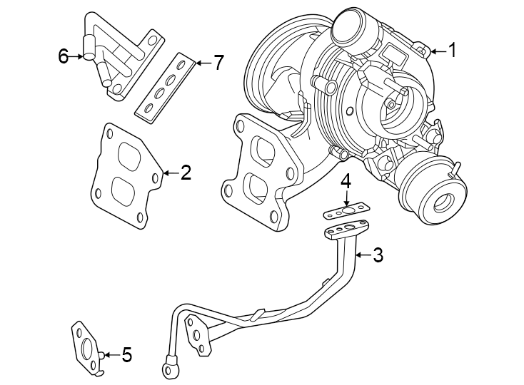 Diagram Engine / transaxle. Turbocharger & components. for your 2011 Toyota Sienna   