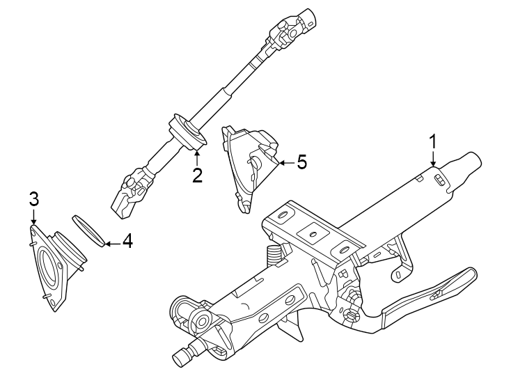 Diagram Steering column assembly. for your 2024 Toyota 4Runner   