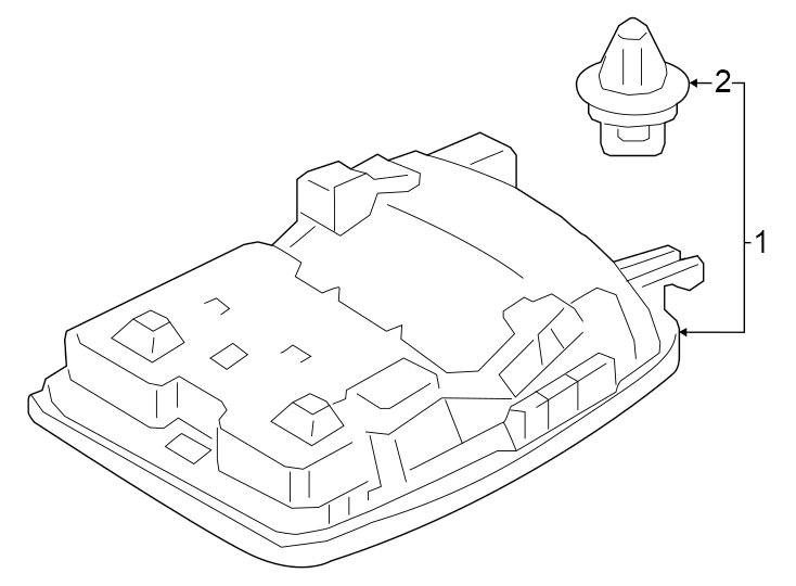 Diagram Overhead console. for your 2018 Toyota Tundra 4.6L V8 A/T RWD SR Extended Cab Pickup Fleetside 