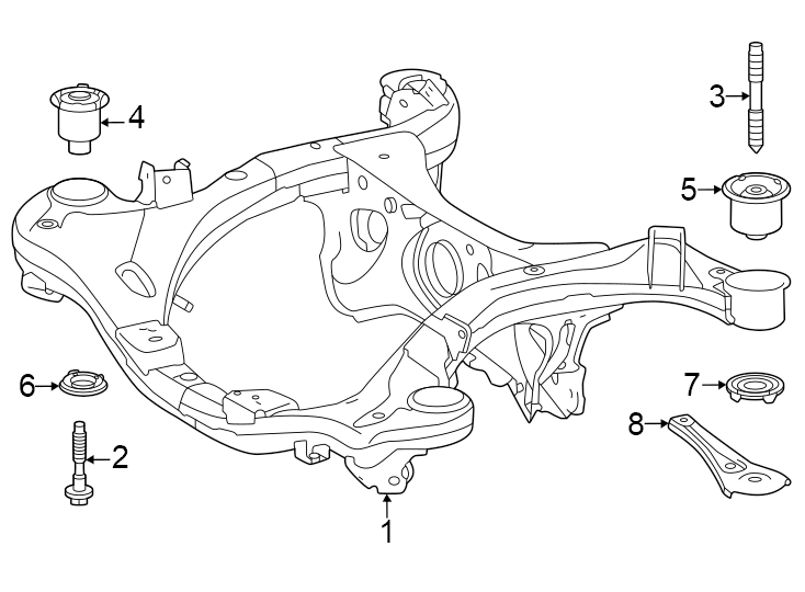 Diagram Rear suspension. Suspension mounting. for your 2004 Toyota Avalon   