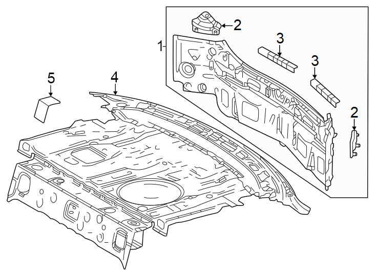 Diagram Rear body & floor. for your 2011 Toyota Highlander   