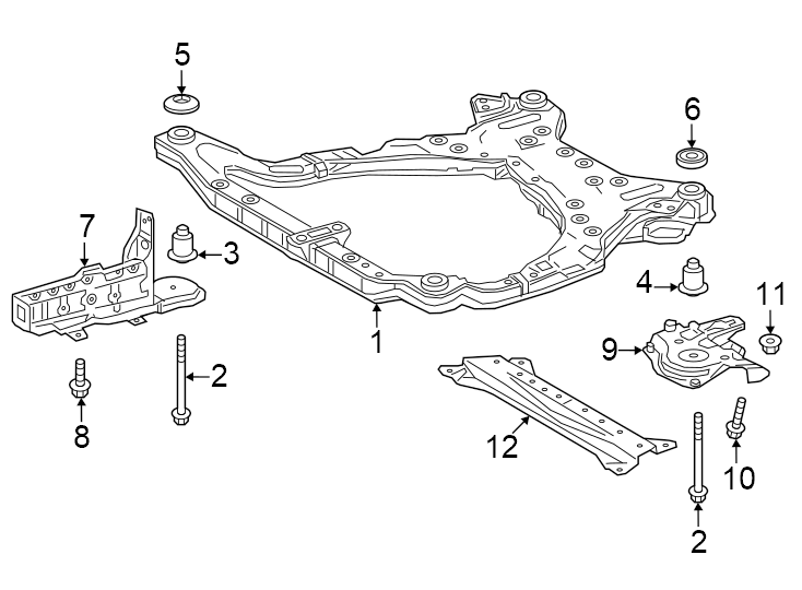 Diagram Front suspension. Suspension mounting. for your 2002 Toyota Highlander   