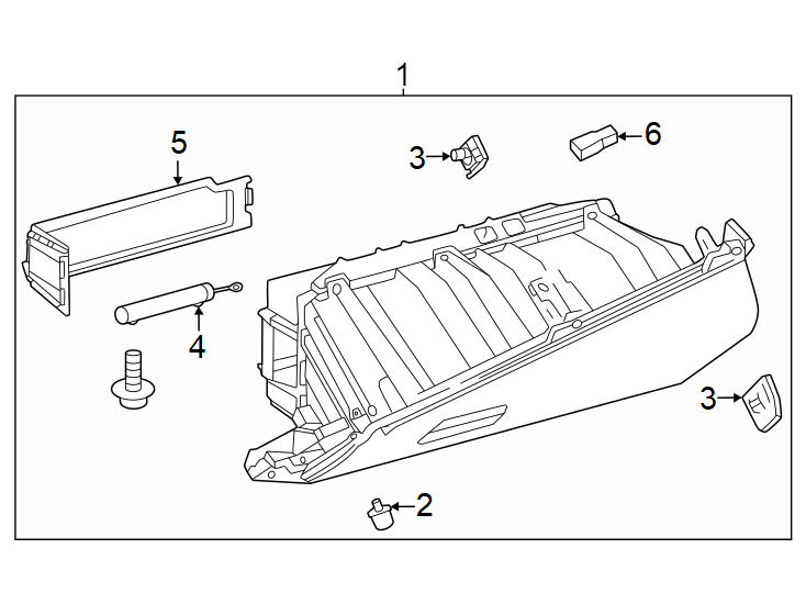 Diagram Instrument panel. Glove box. for your 2009 Toyota Tacoma   