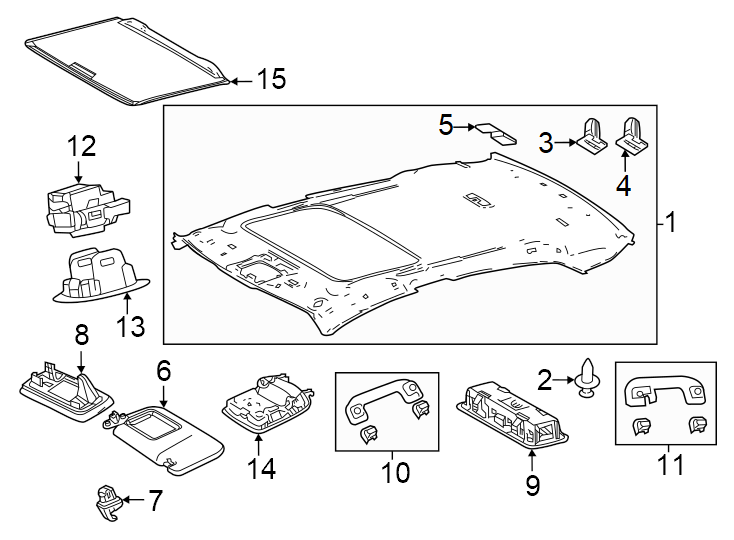 Diagram Interior trim. for your Toyota