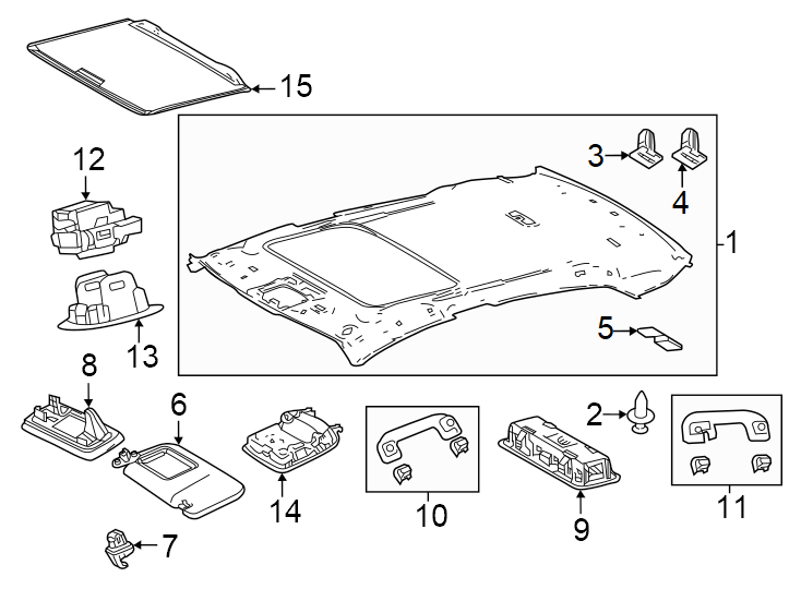 Diagram Interior trim. for your Toyota