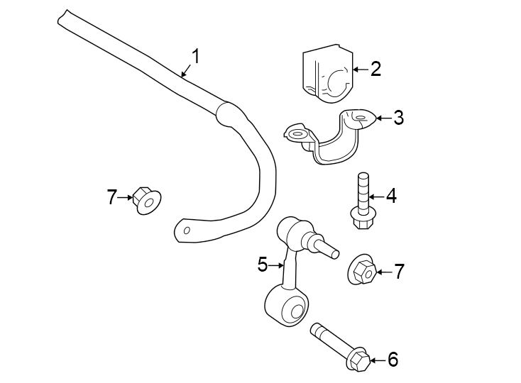 Diagram Rear suspension. Stabilizer bar & components. for your 2023 Toyota Highlander   