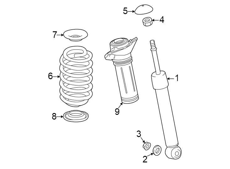 Diagram Rear suspension. Shocks & components. for your 2018 Toyota Prius Prime   