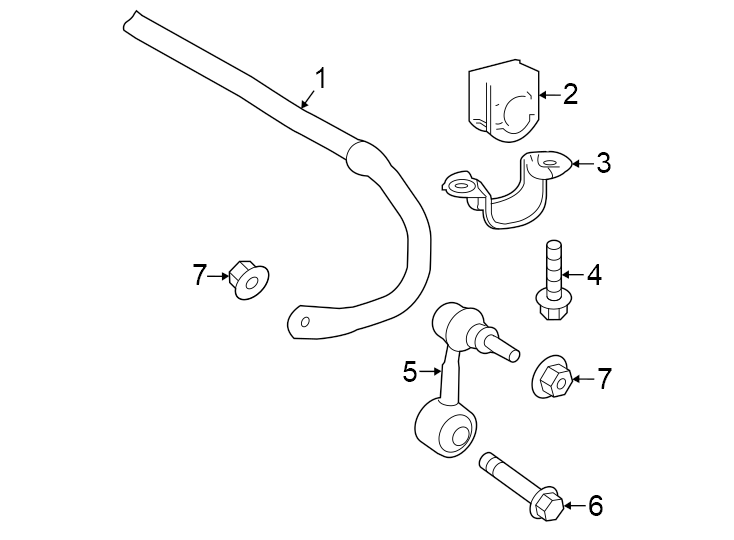 Diagram Rear suspension. Stabilizer bar & components. for your 2023 Toyota Highlander   