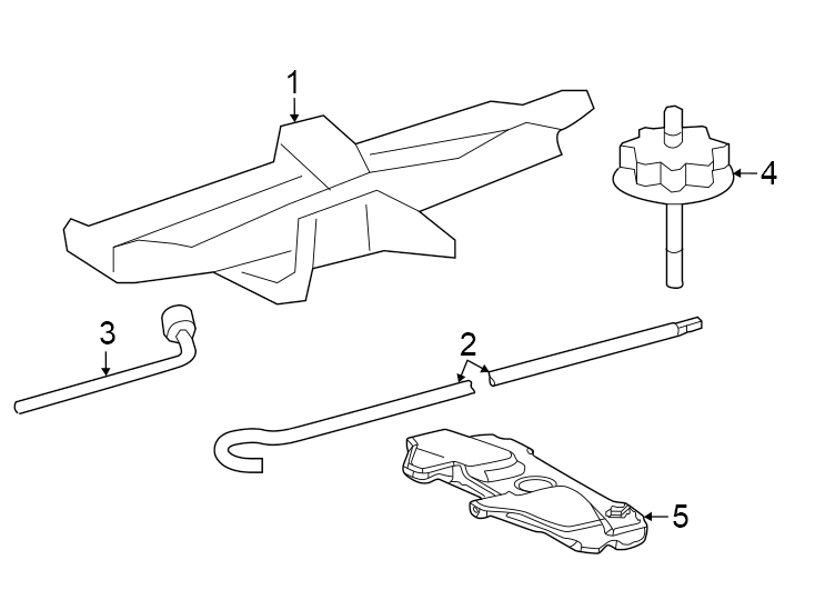 Diagram Rear body & floor. Jack & components. for your 2022 Toyota Sequoia   