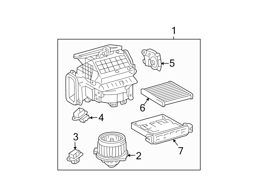 Diagram AIR CONDITIONER & HEATER. BLOWER MOTOR & FAN. for your 1999 Toyota Corolla   