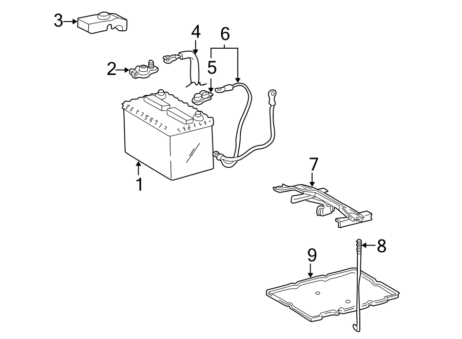 Diagram BATTERY. for your 1998 Toyota Camry  CE Sedan 