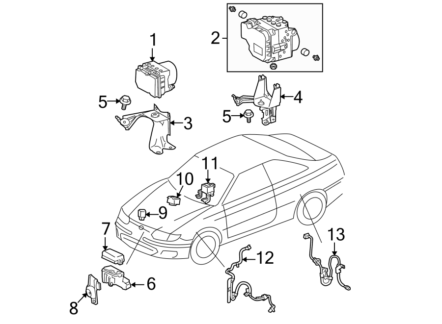 Diagram Abs components. for your 2016 Toyota Corolla   