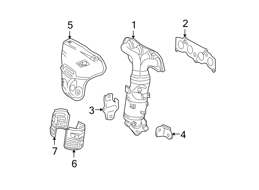 Diagram EXHAUST SYSTEM. MANIFOLD. for your 2004 Toyota Camry   