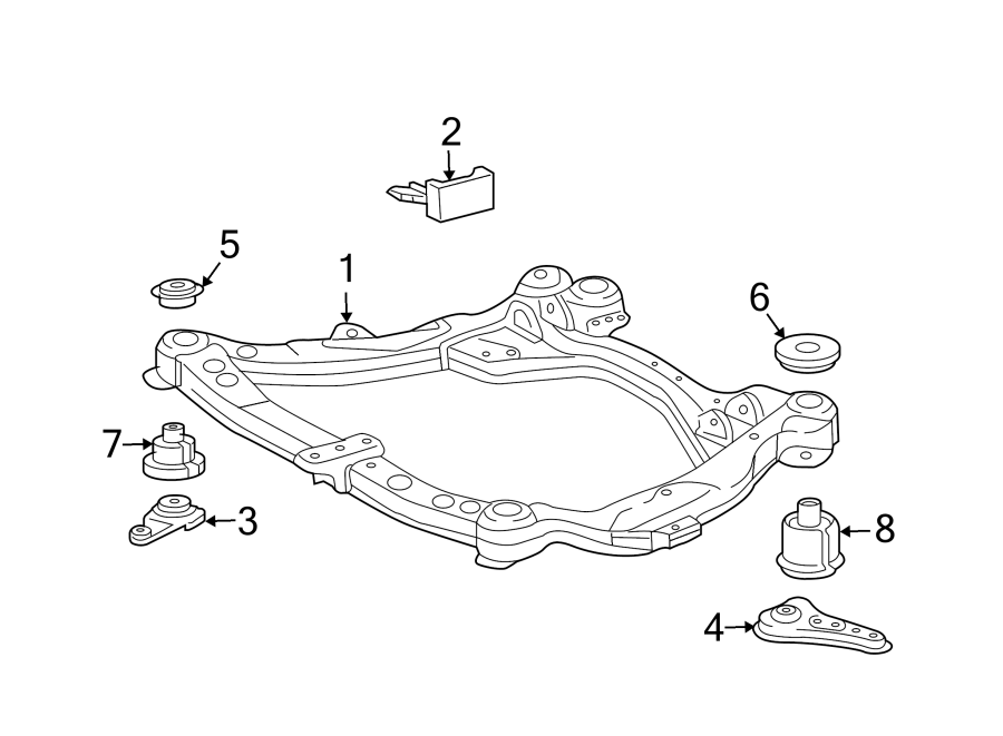 Diagram FRONT SUSPENSION. SUSPENSION MOUNTING. for your 2001 Toyota Highlander   