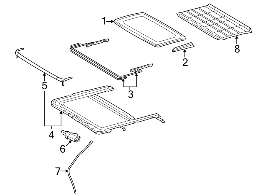 Diagram W/SUNROOF. for your 2003 Toyota Avalon   