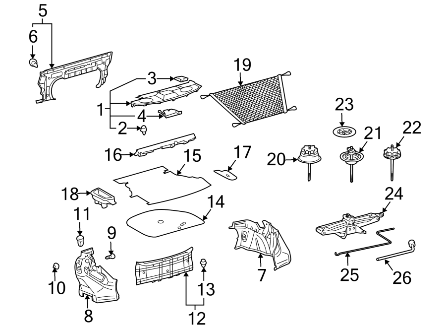 Diagram REAR BODY & FLOOR. INTERIOR TRIM. for your 2006 Toyota 4Runner   